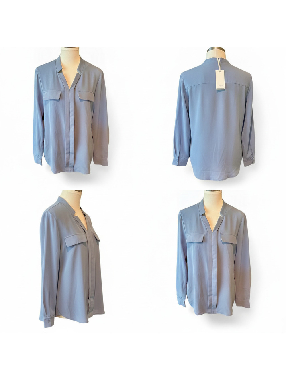 Grace Karin Blue Blouse size M  NWT
